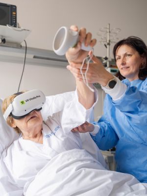 Pacient při rehabilitaci ve VR Vitalis® Pro